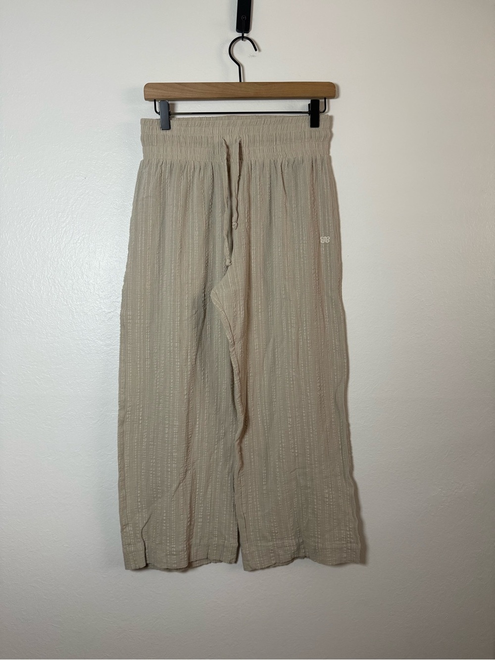 Albion Cropped Wide Leg Cotton Pants
